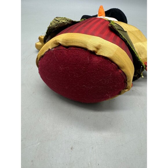Vintage Christmas Sant Art Co. Plush Snowman Decor Satin Accents 12" Tall READ - Picture 7 of 7